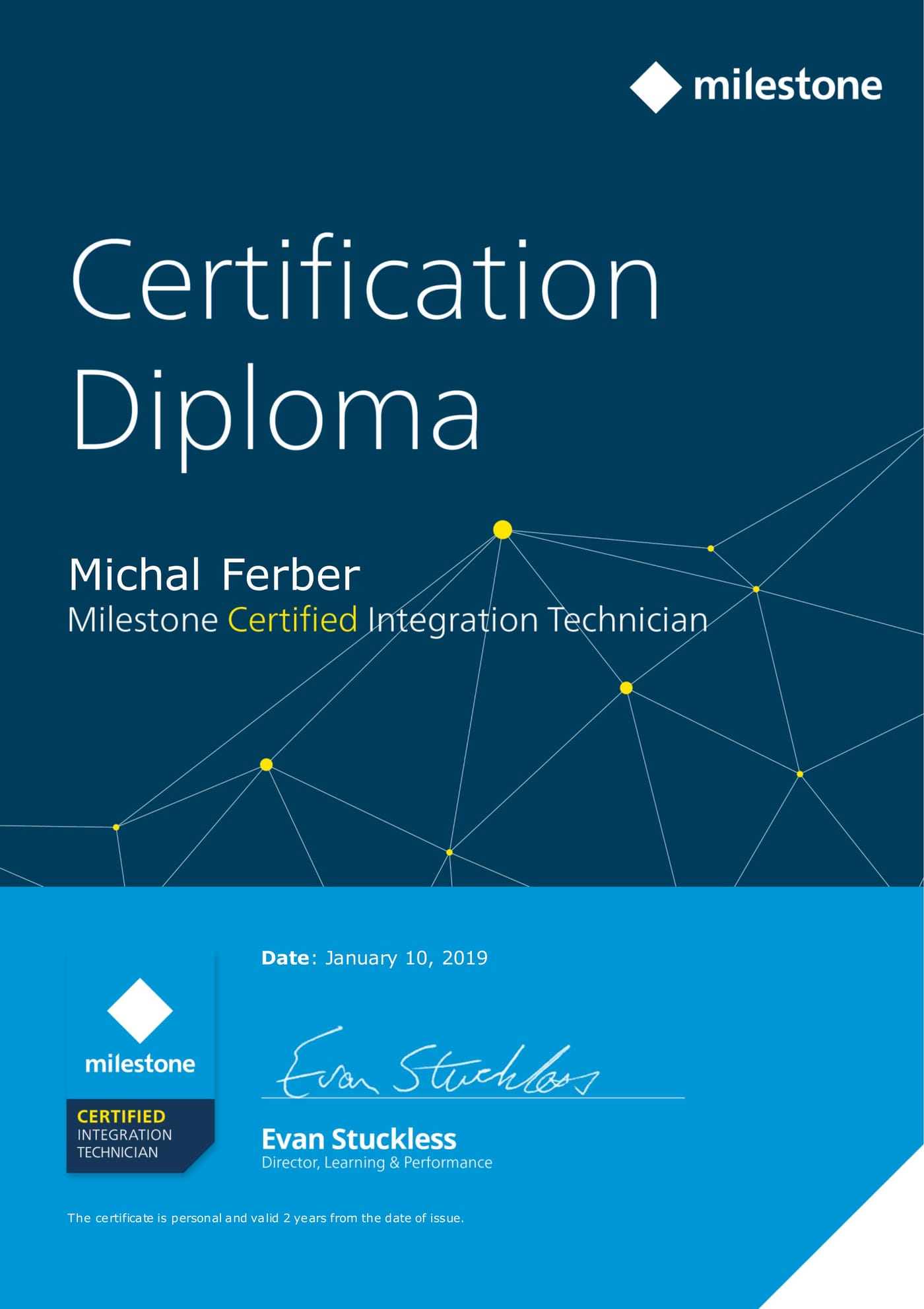 Milestone Certified Integration Technician