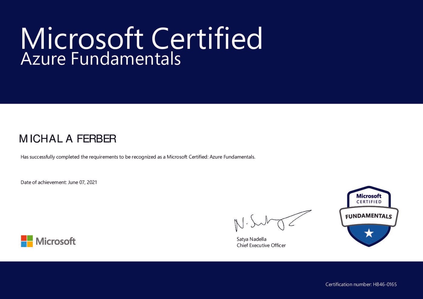 Microsoft Certified Azure Fundamentals